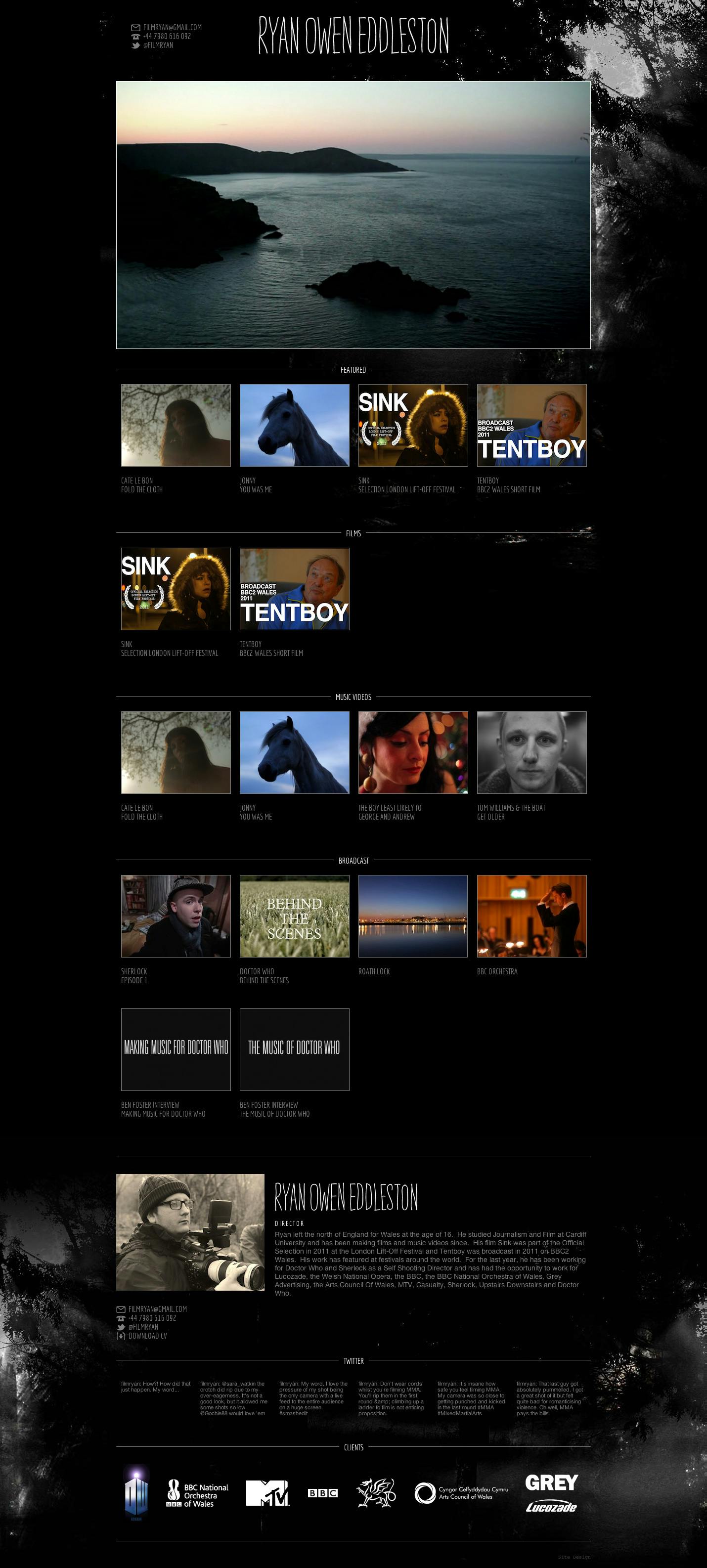 Film Ryan Website Screenshot