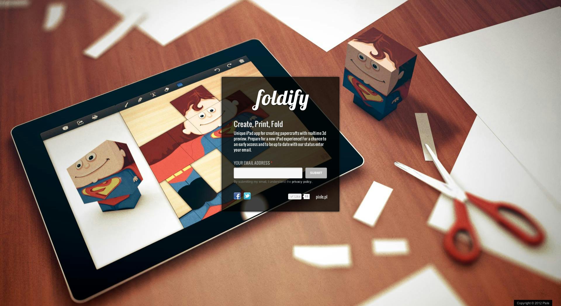 Foldify Website Screenshot