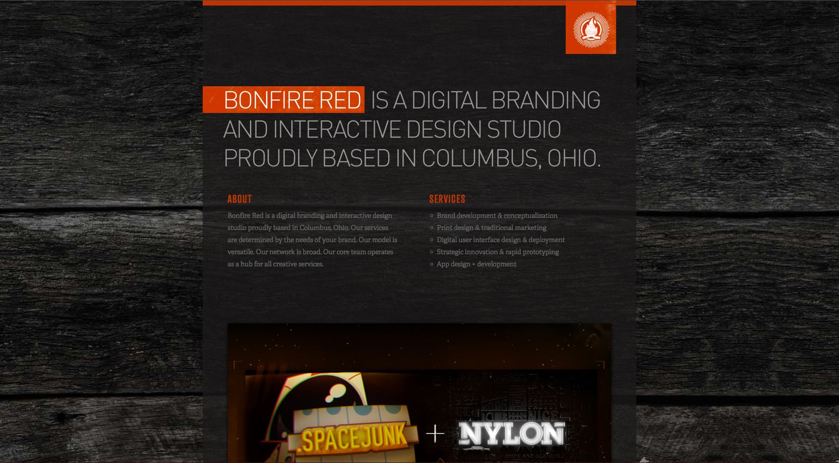 Bonfire Red Website Screenshot