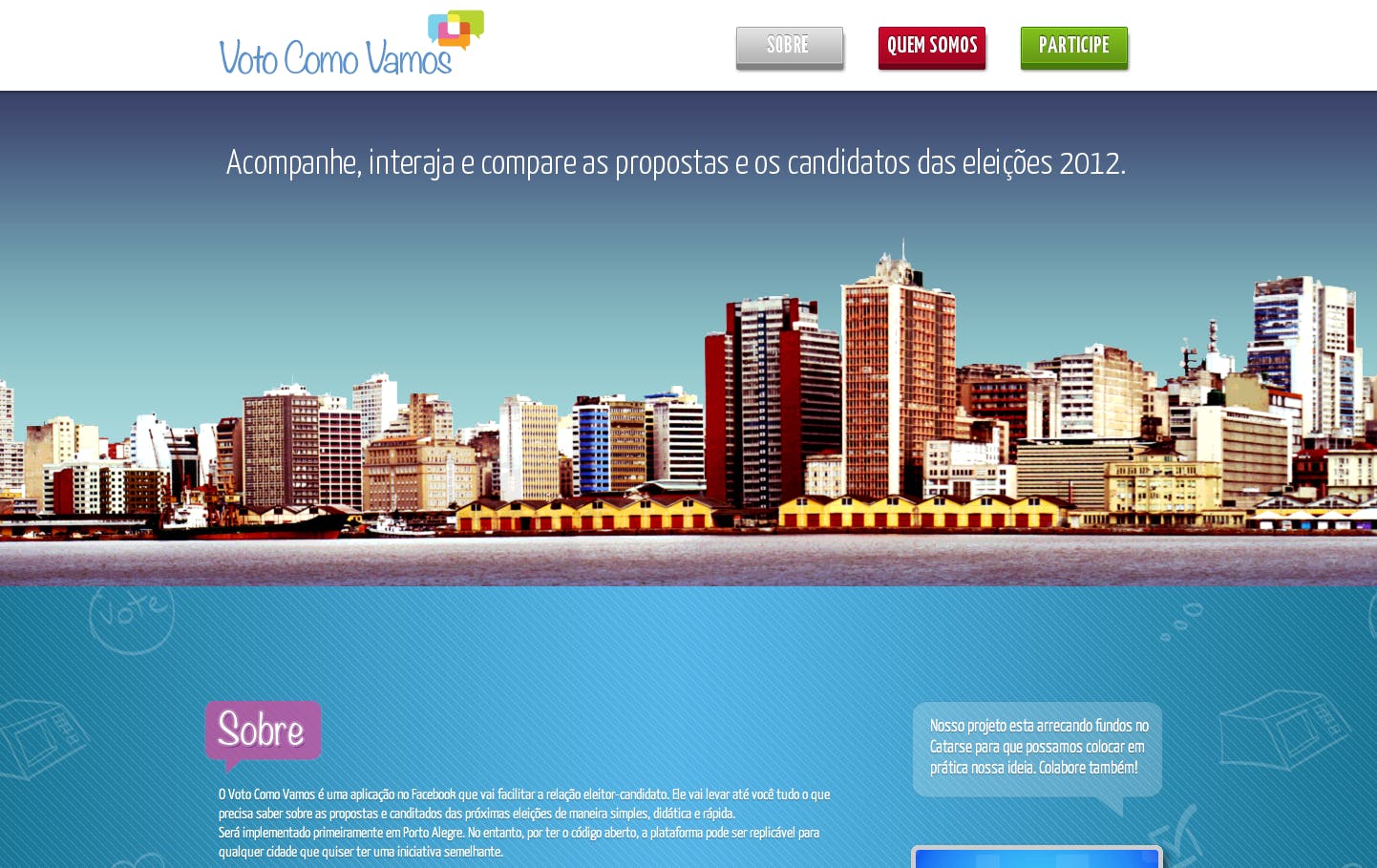 Voto Como Vamos Website Screenshot
