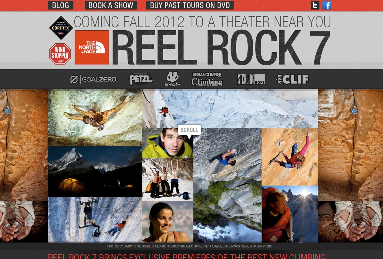 Reel Rock 7 Website Screenshot