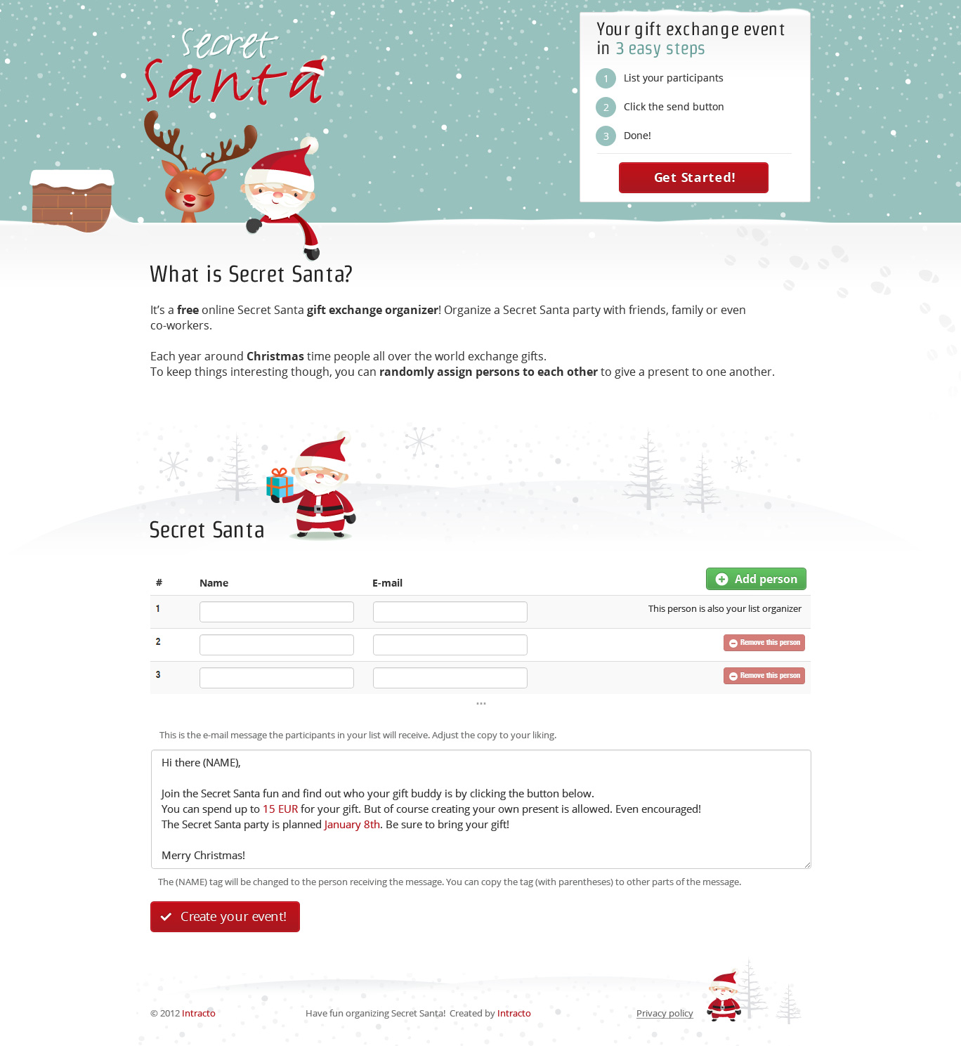 secret santa online generator email