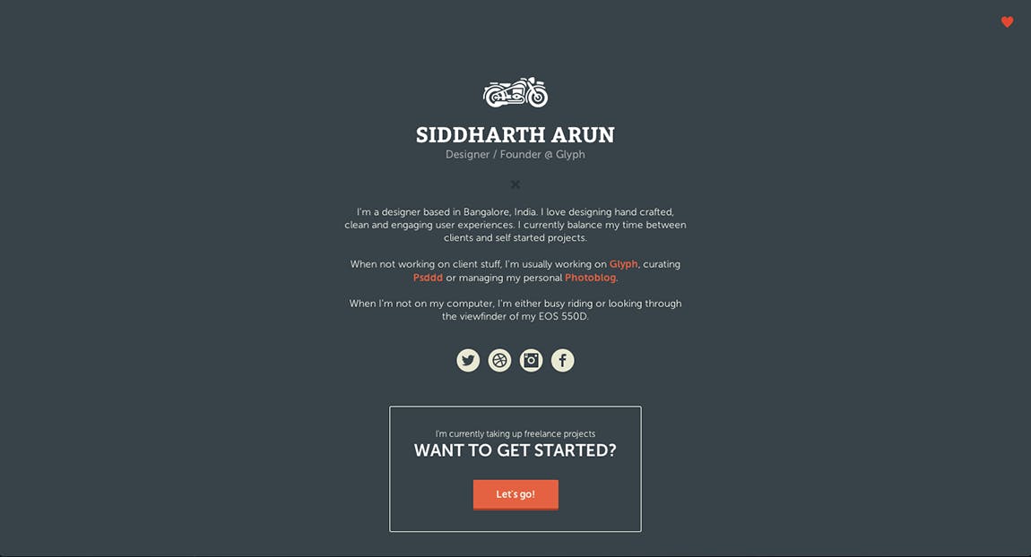 Siddharth Arun Website Screenshot
