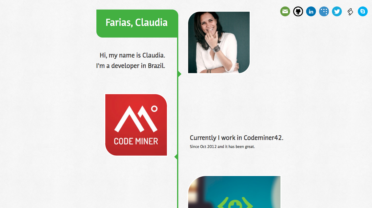 Farias, Claudia Website Screenshot