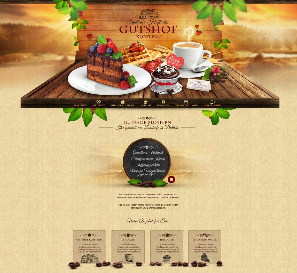 Gutshof Klostern Website Screenshot