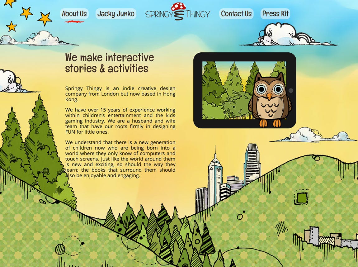 Springy Thingy Website Screenshot