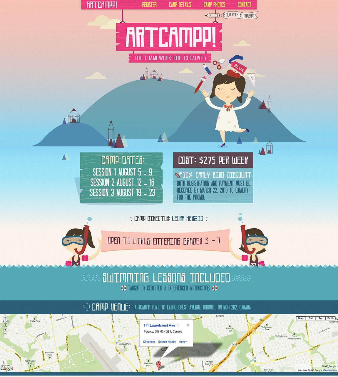 Artcampp 2013 Website Screenshot