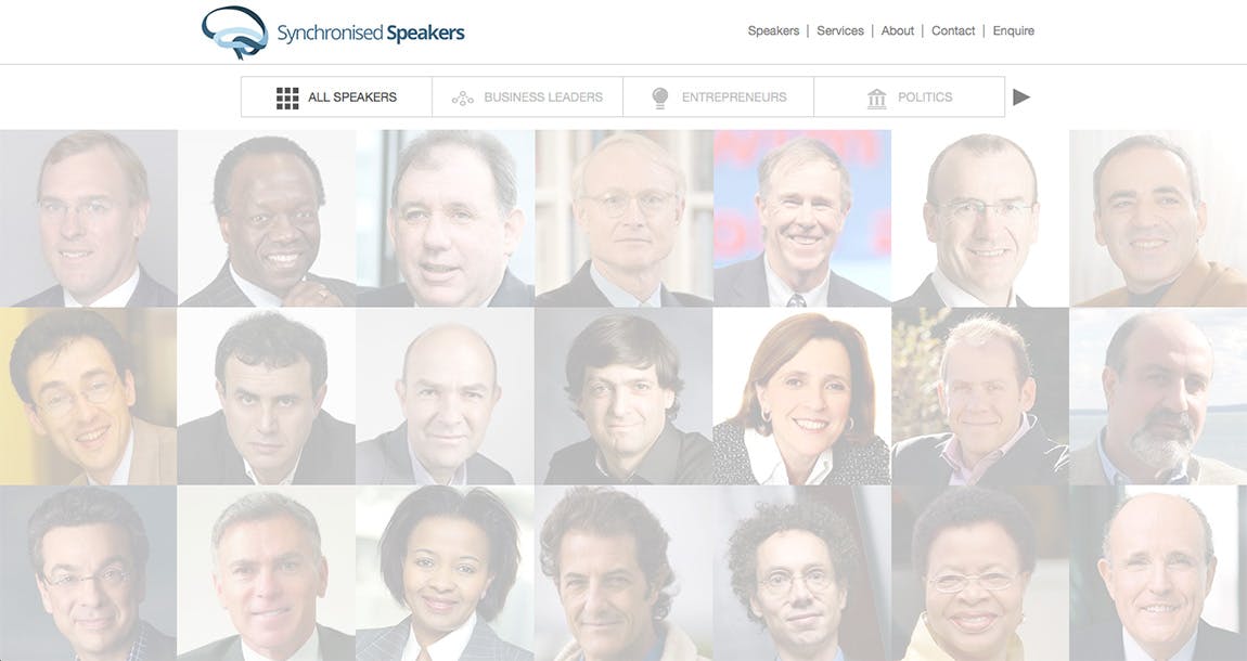 Synchronised Speakers Website Screenshot