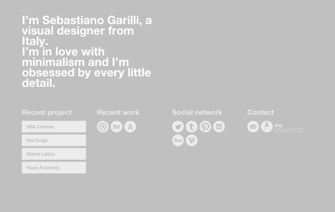 Sebastiano Garilli Website Screenshot