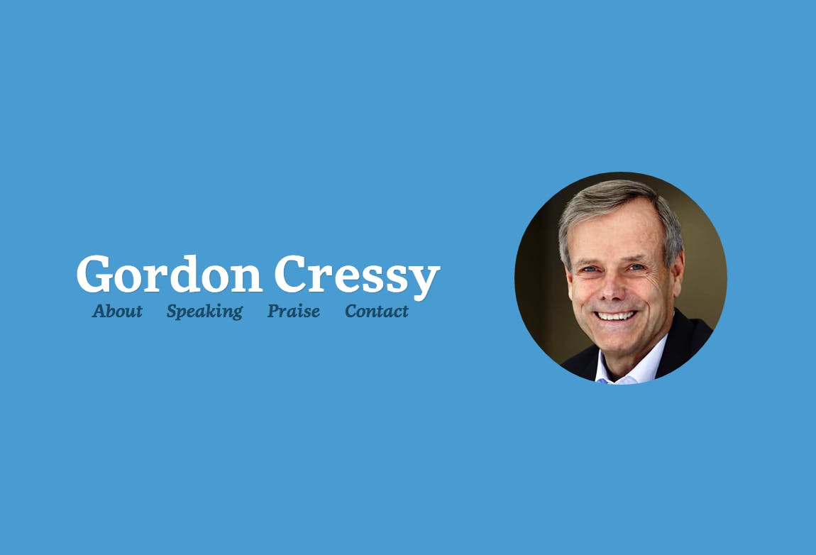 Gordon Cressy Website Screenshot
