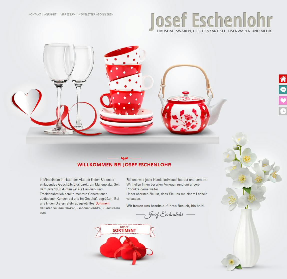 Josef Eschenlohr Website Screenshot