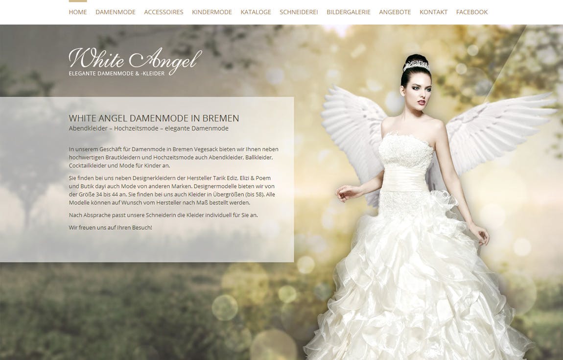 White Angel Mode Website Screenshot