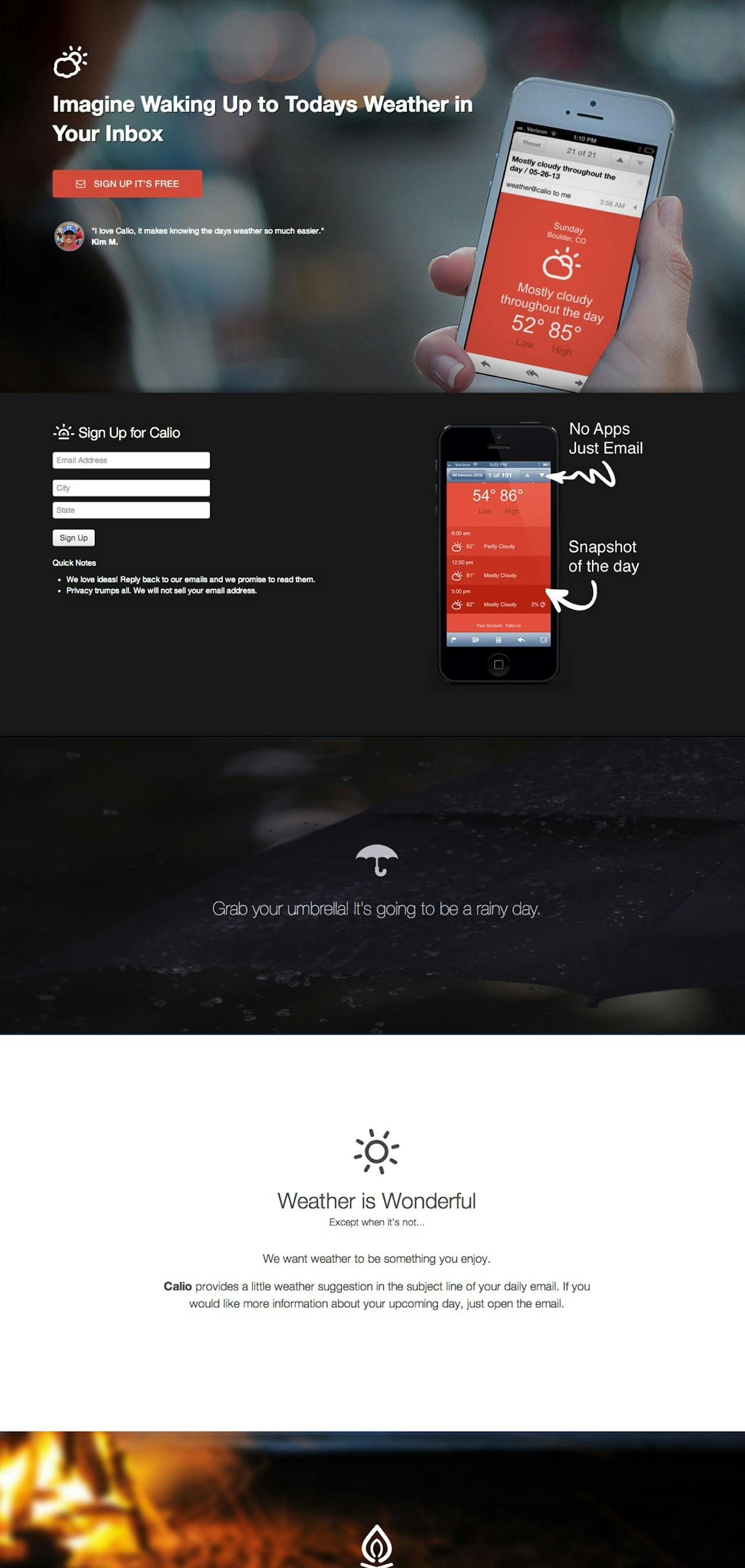 Calio Website Screenshot