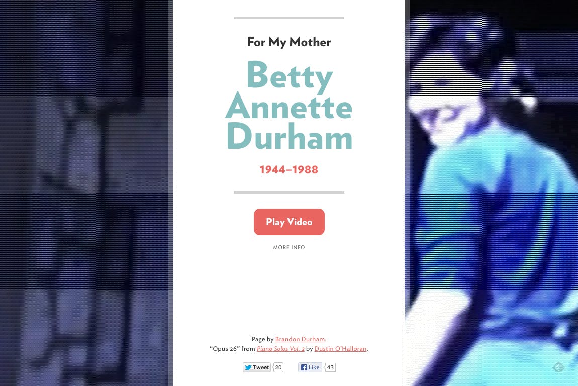 Betty Annette Durham Website Screenshot