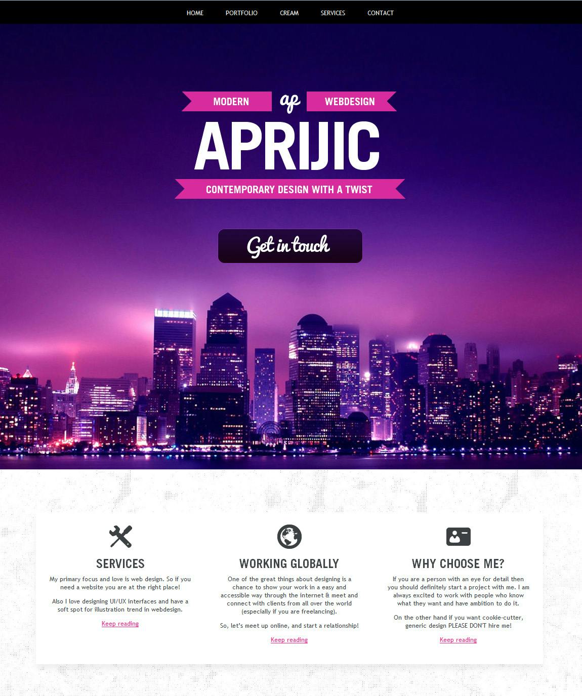 Aprijic Website Screenshot
