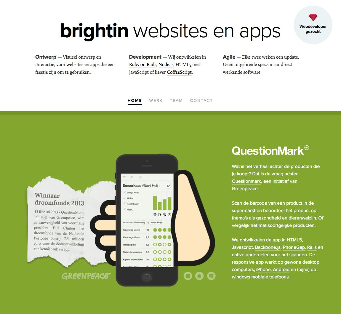 Brightin Website Screenshot