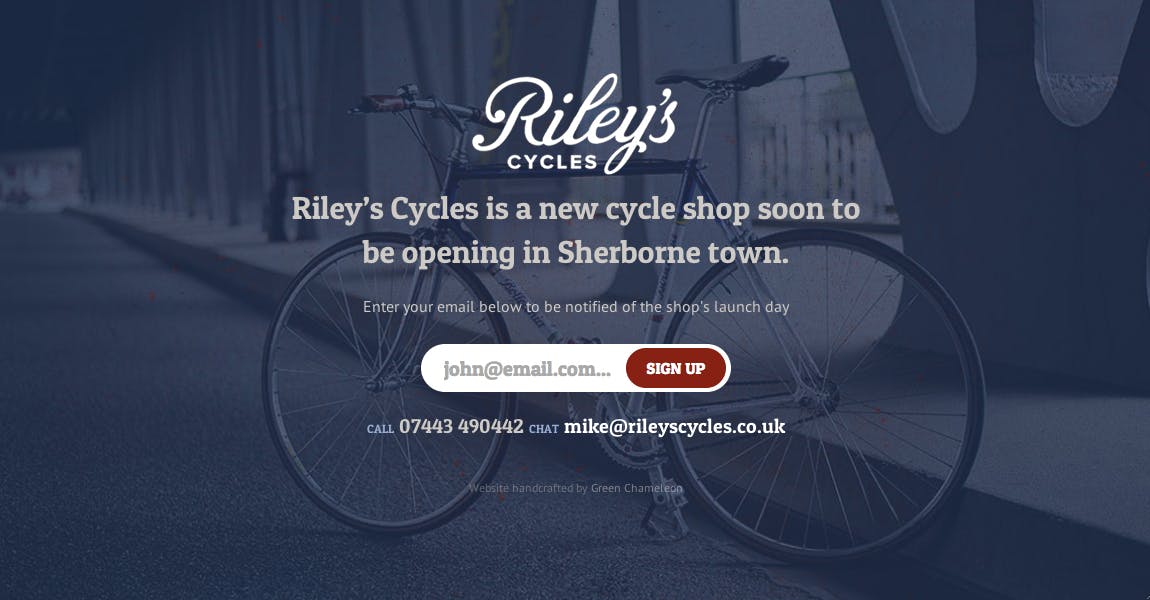 Riley’s Cycles Website Screenshot