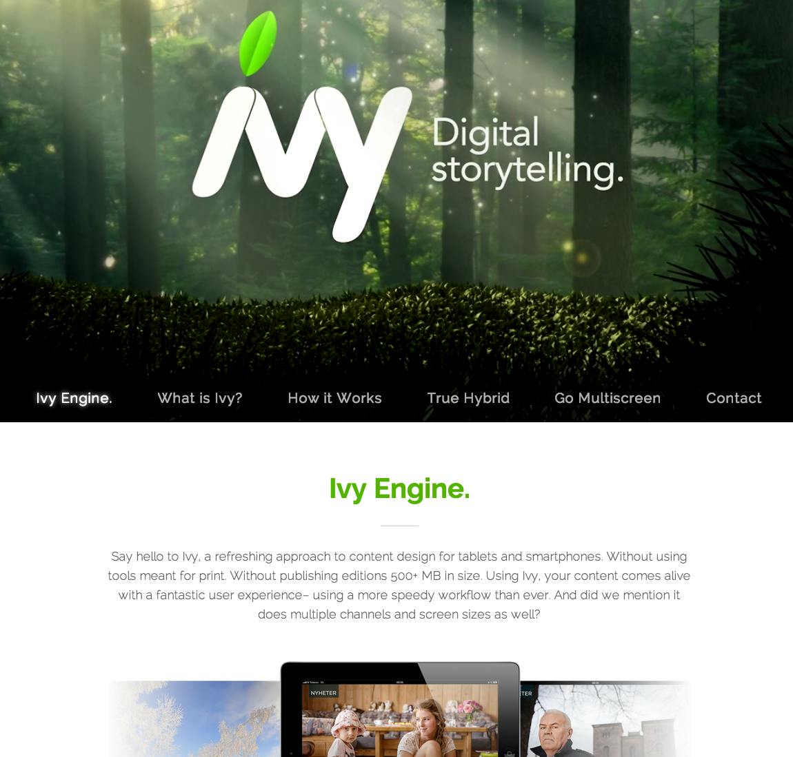 Ivy Engine Website Screenshot