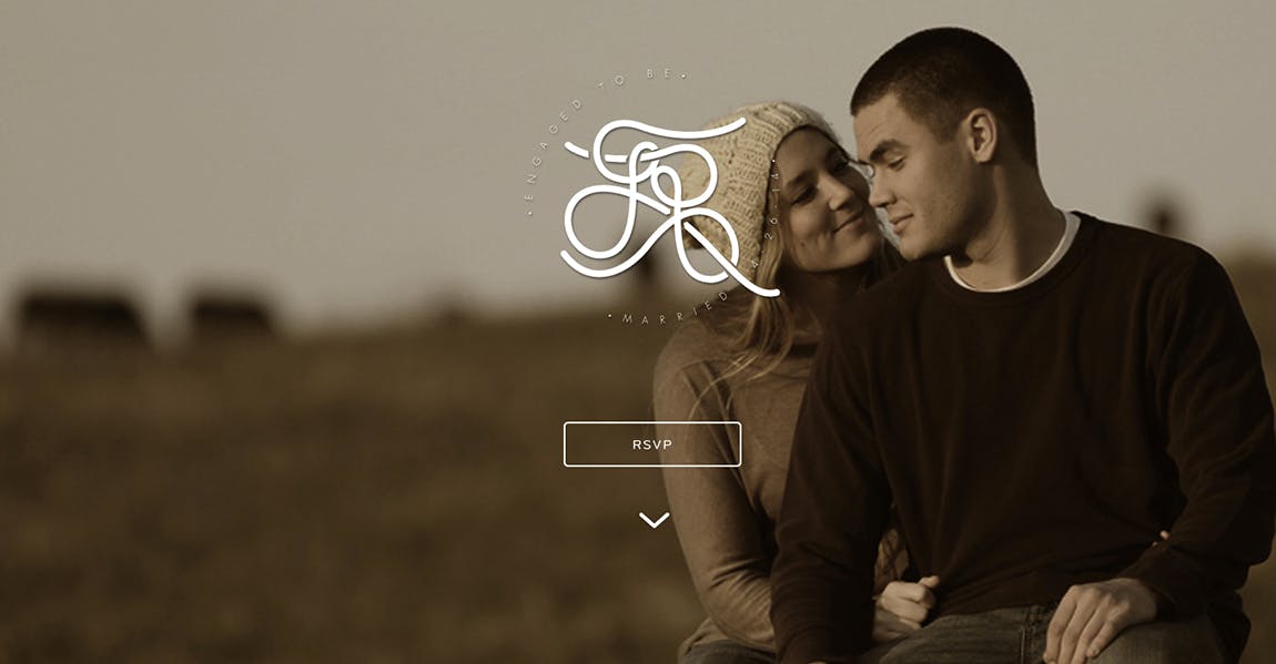 Sheely Wedding Website Screenshot