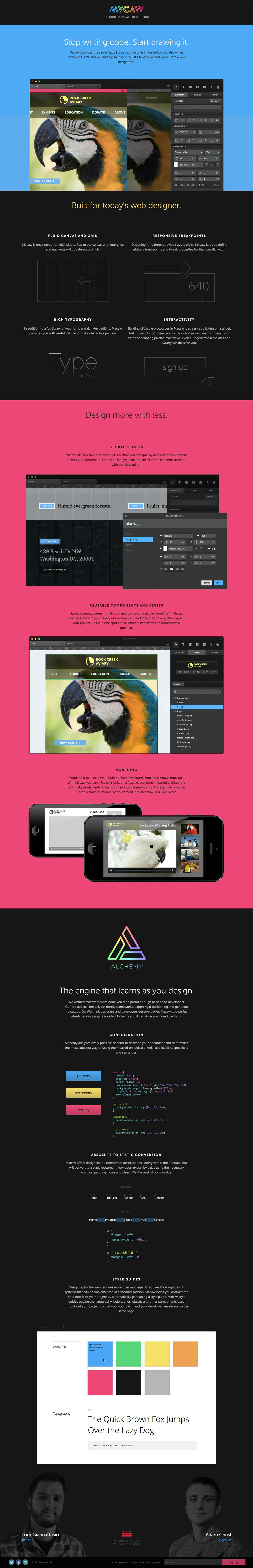 Macaw Website Screenshot