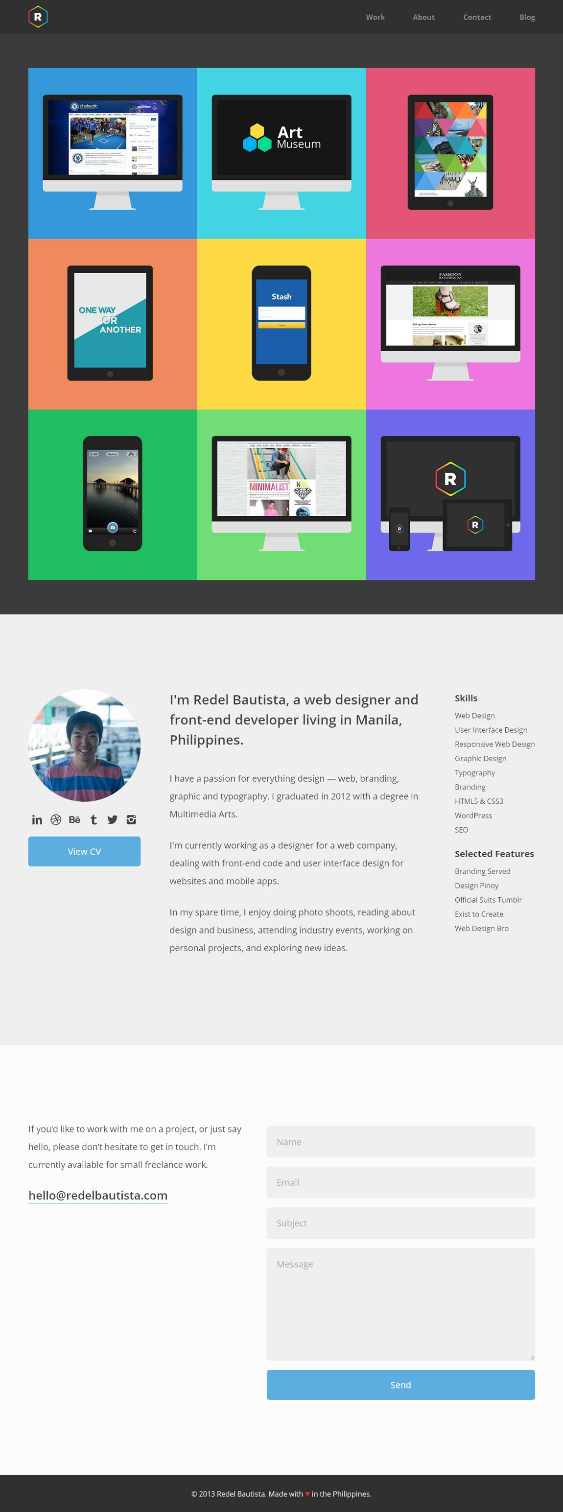 Redel Bautista Website Screenshot