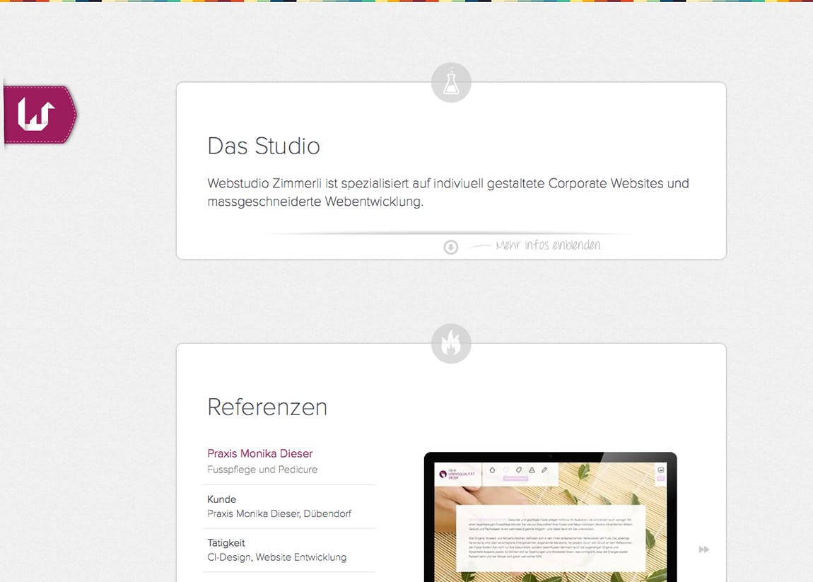 Webstudio Zimmerli Website Screenshot