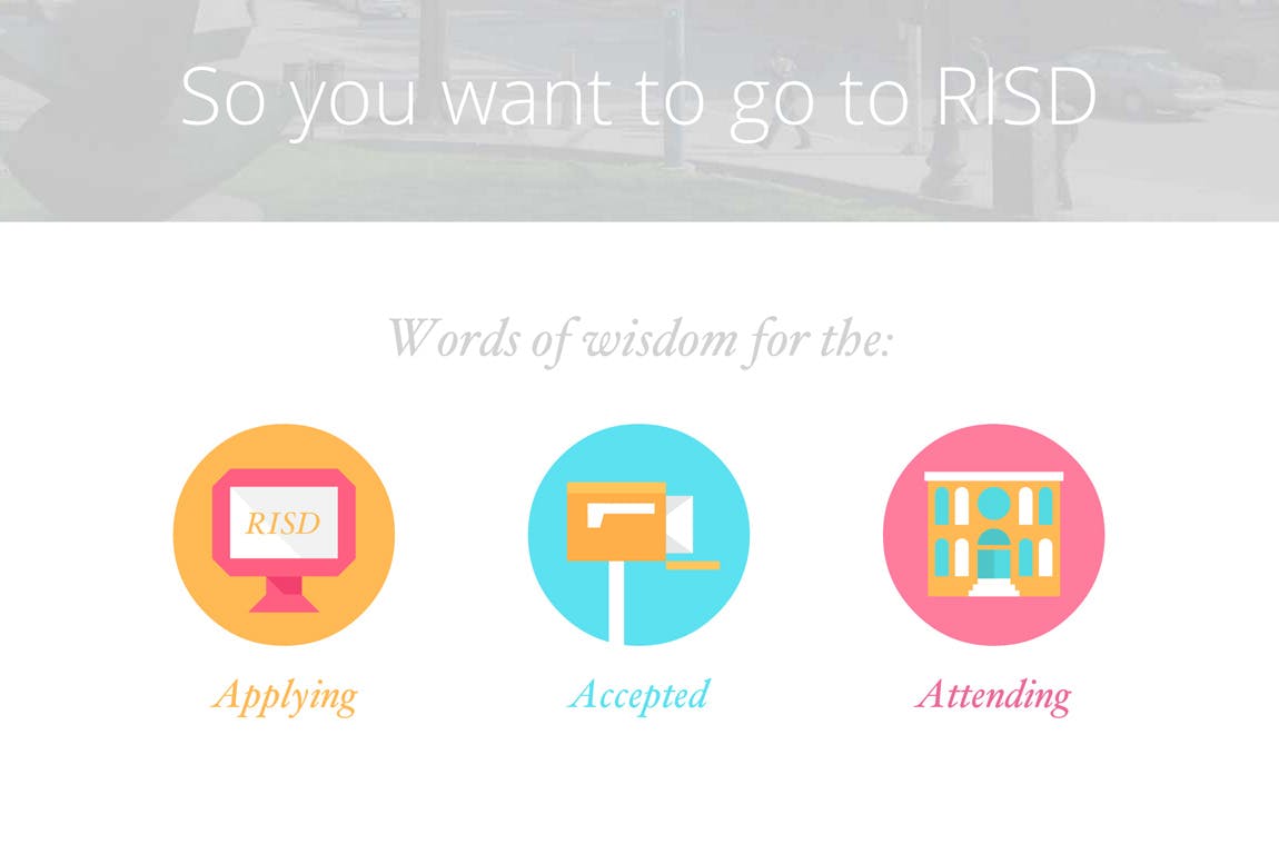 So You Want To Go To RISD Website Screenshot