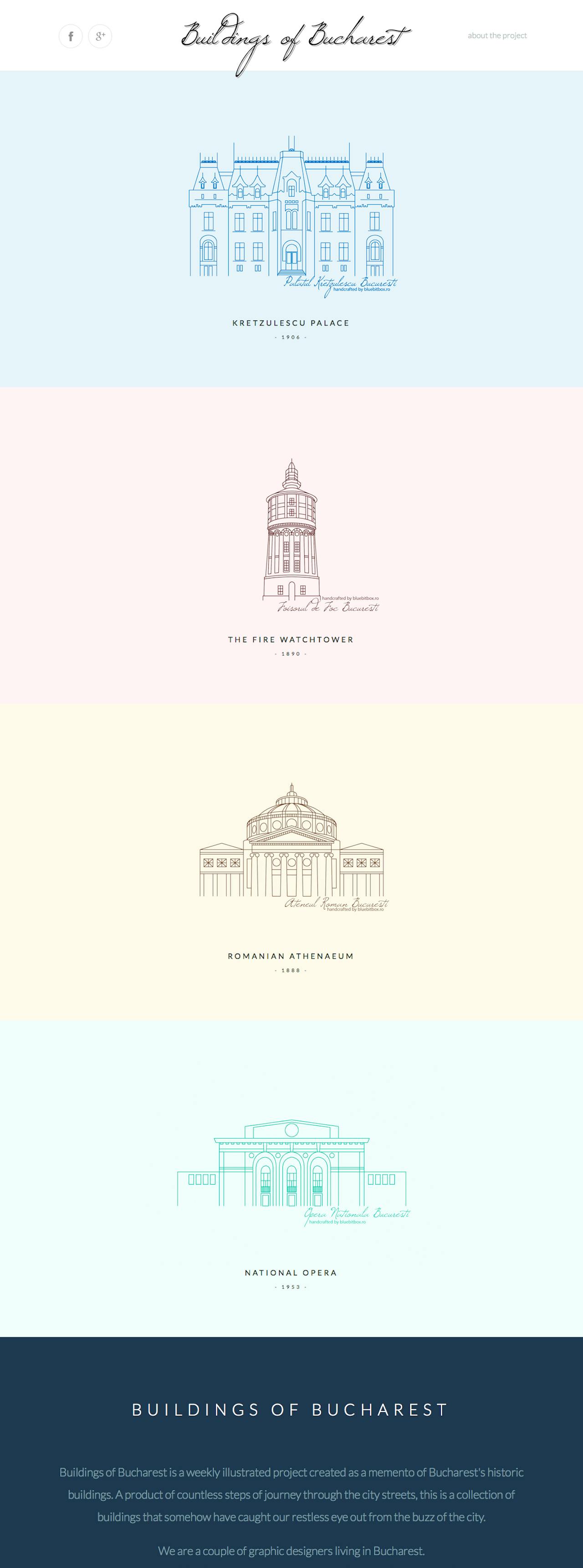 Buildings of Bucharest Website Screenshot