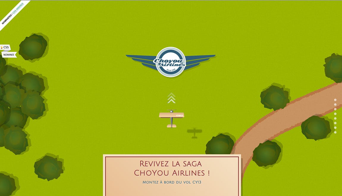 Choyou Airlines Website Screenshot