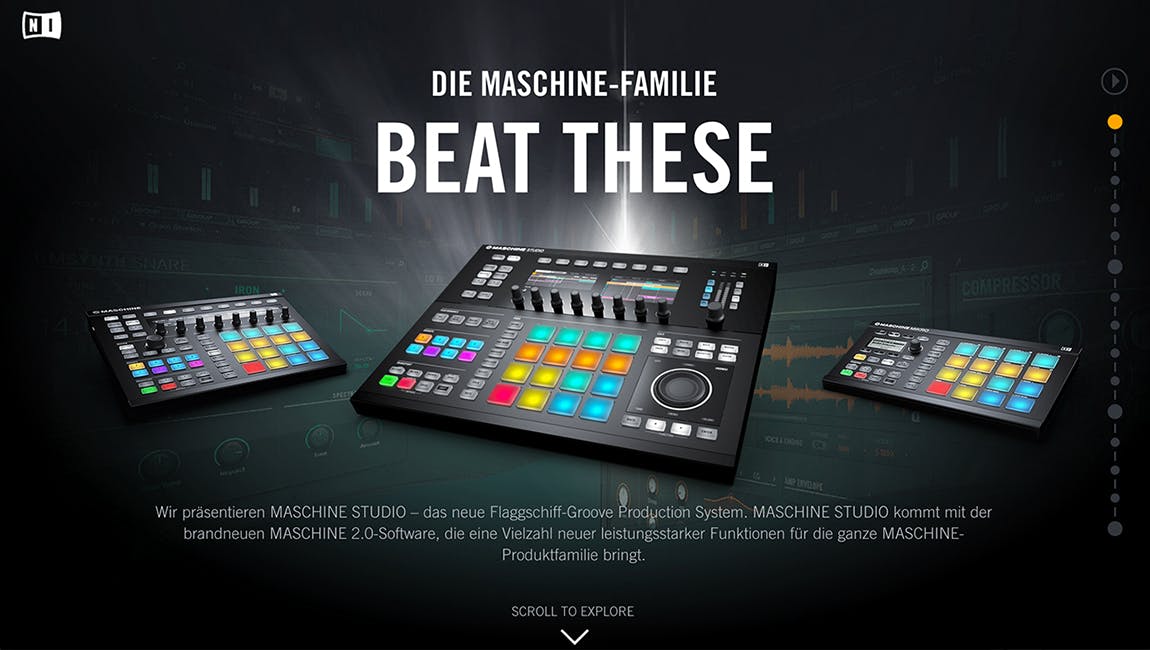 The New Maschine Family Website Screenshot