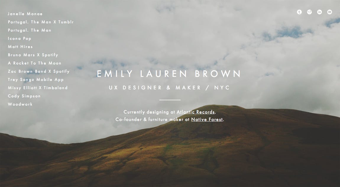 Emily Lauren Brown Website Screenshot