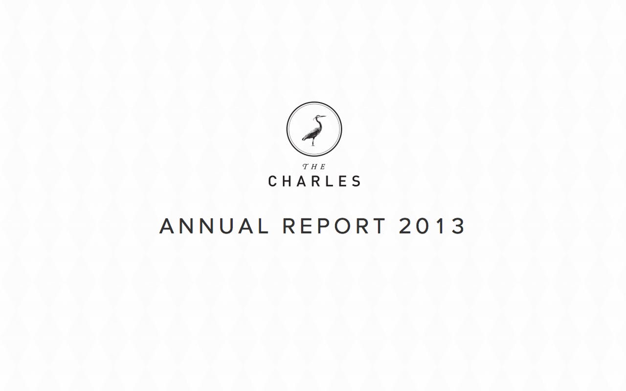 The Charles NYC Annual Report 2013 Website Screenshot
