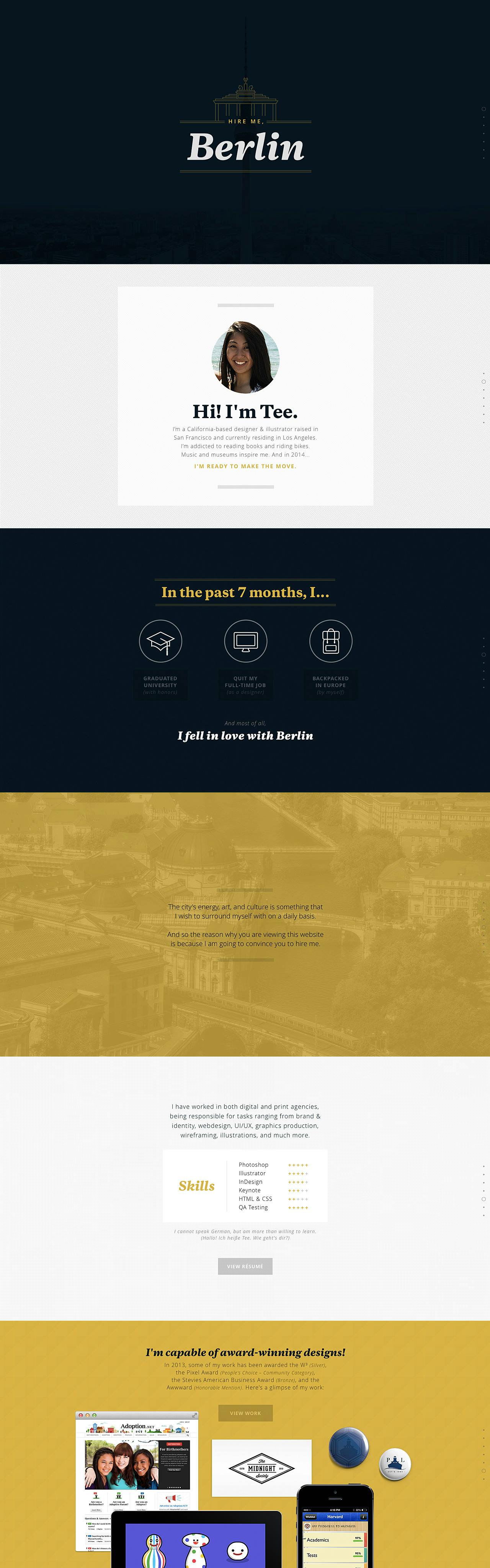 Hire Me, Berlin Website Screenshot