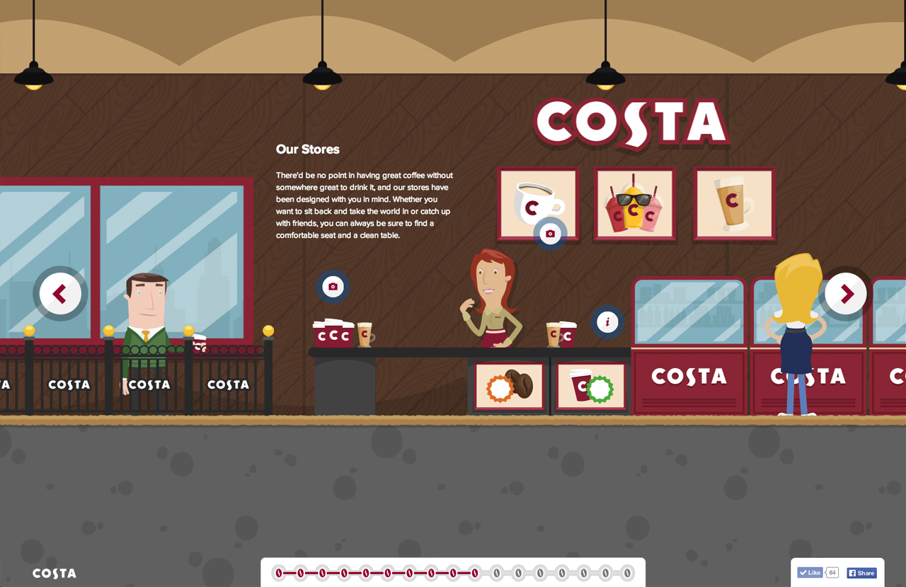 The Costa Experience Website Screenshot