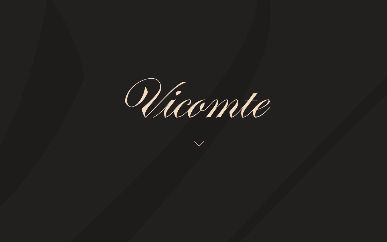 Vicomte font Website Screenshot